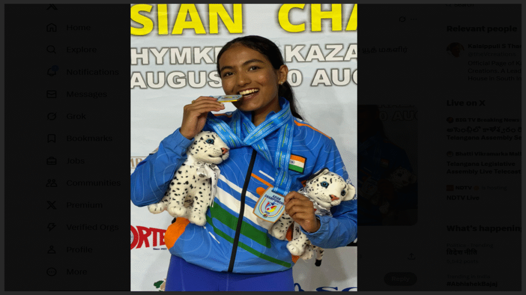 Indian teenage shooter Antra Rajasekhar medals Asian Shooting Championship