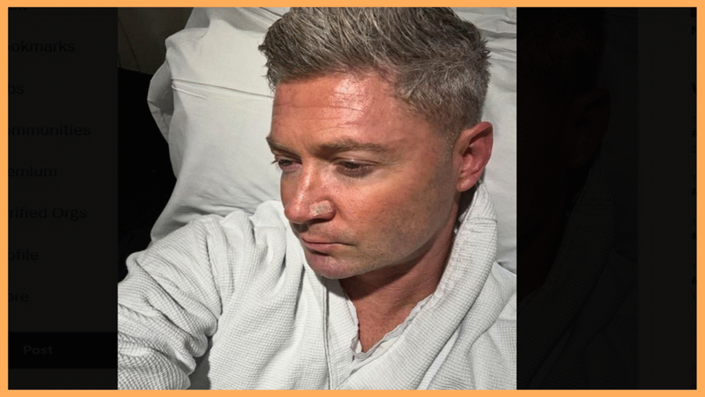 Michael Clarke skin cancer nose surgery