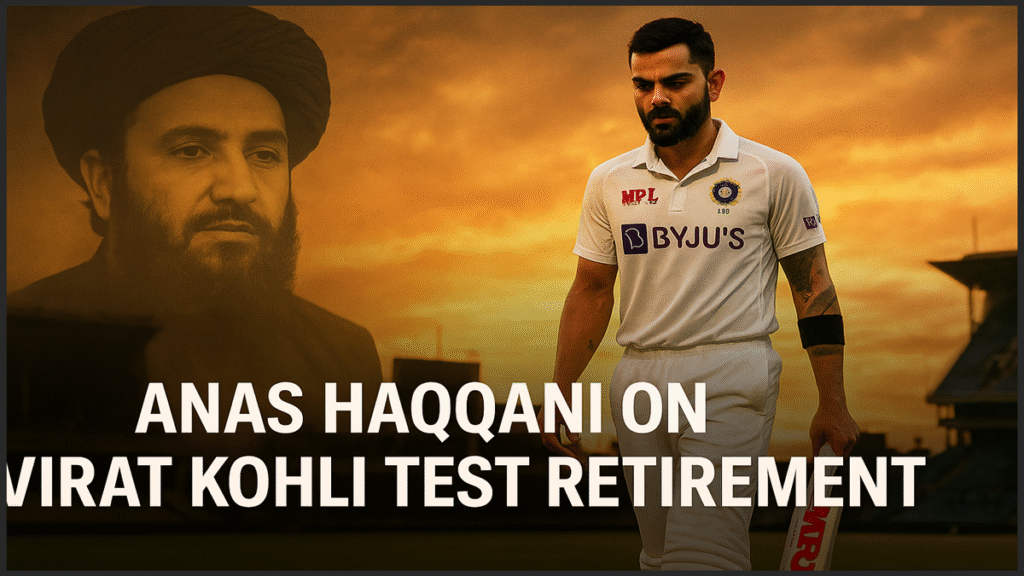 Anas Haqqani on Virat Kohli test retirement