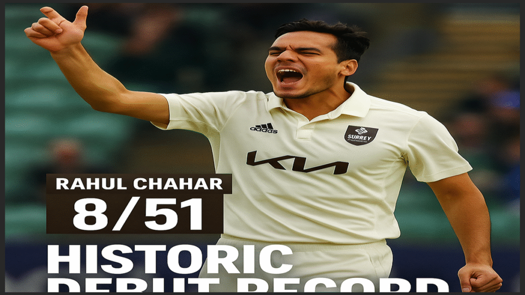 Rahul Chahar County Championship debut record