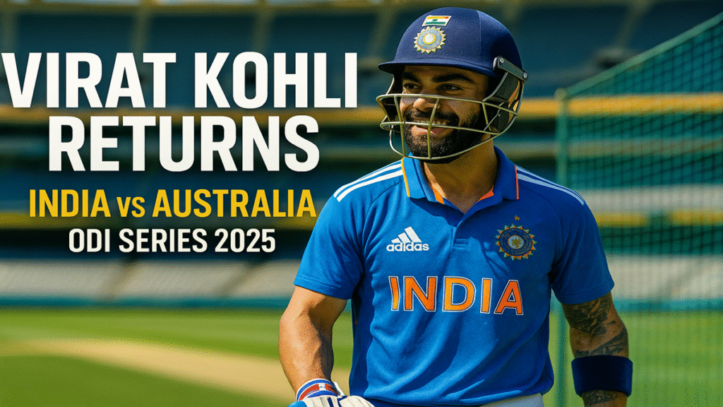 Virat Kohli returns to India Australia ODI series