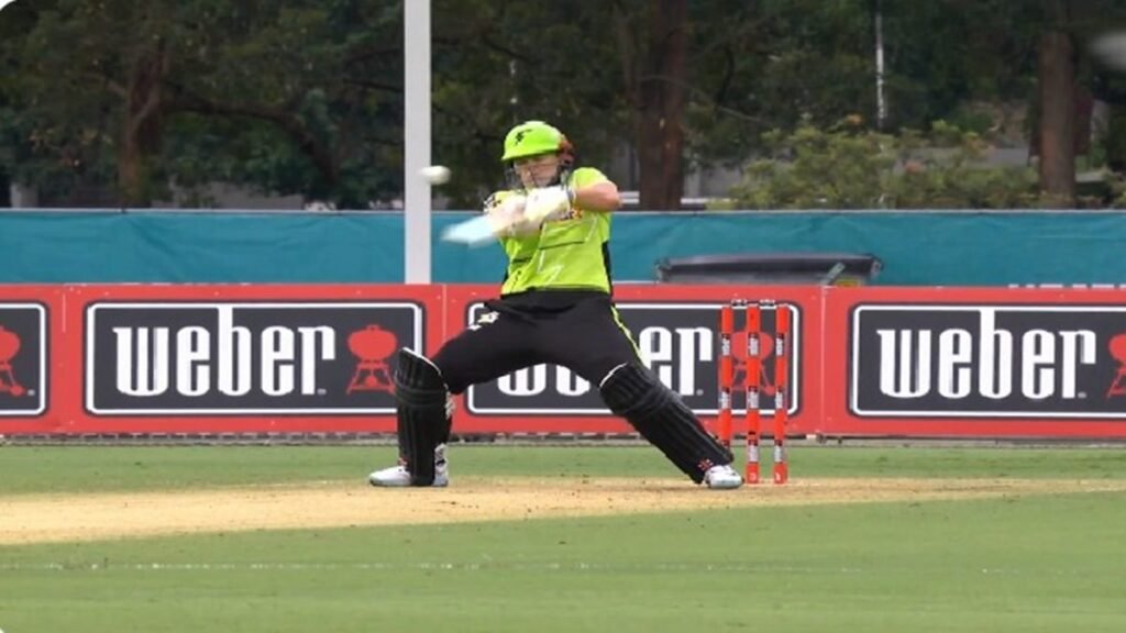 WBBL Batter Hits Ball on Helmet in Funny Incident