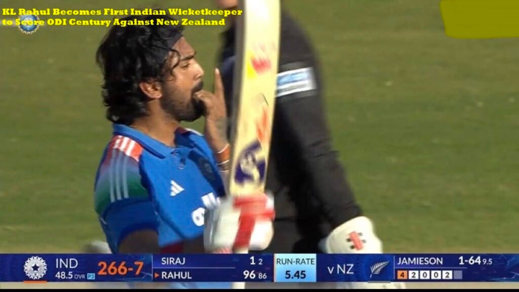 KL Rahul first Indian wicketkeeper ODI century against New Zealand