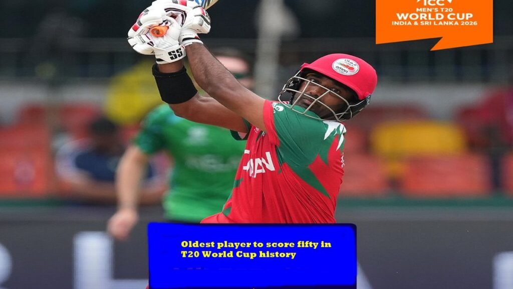 oldest player to score fifty in T20 World Cup history