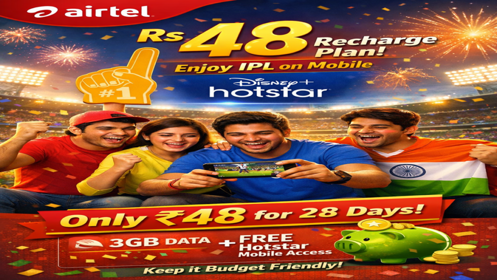 Airtel Rs 48 Hotstar free subscription plan for IPL 2026