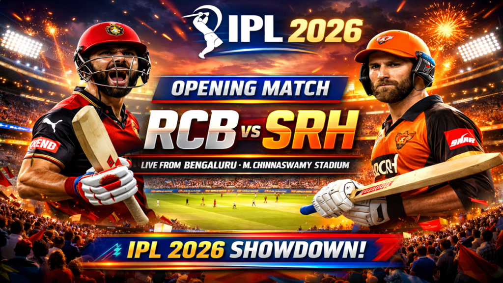 IPL 2026 first phase schedule RCB vs SRH opening match