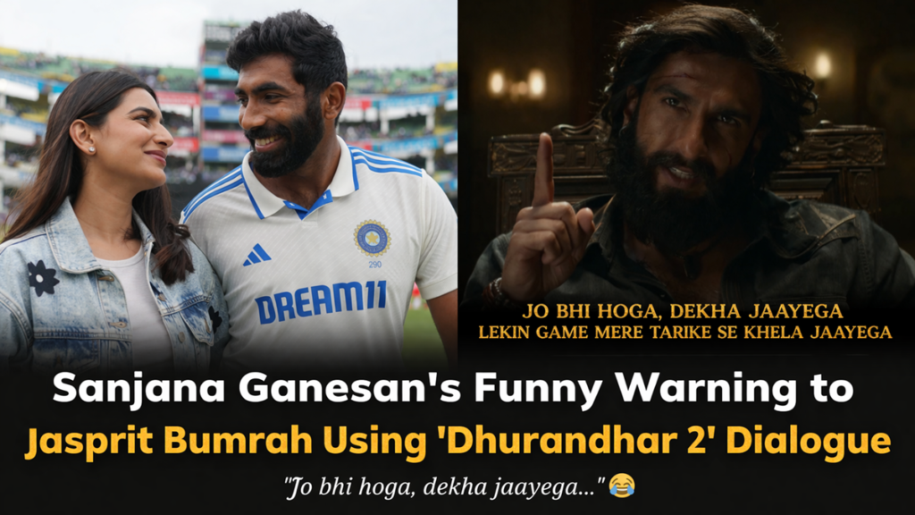 Sanjana Ganesan Funny Warning to Jasprit Bumrah