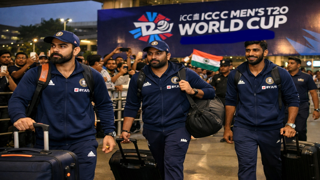 Team India Arrives in Mumbai for ICC T20 World Cup 2026 Semi Final
