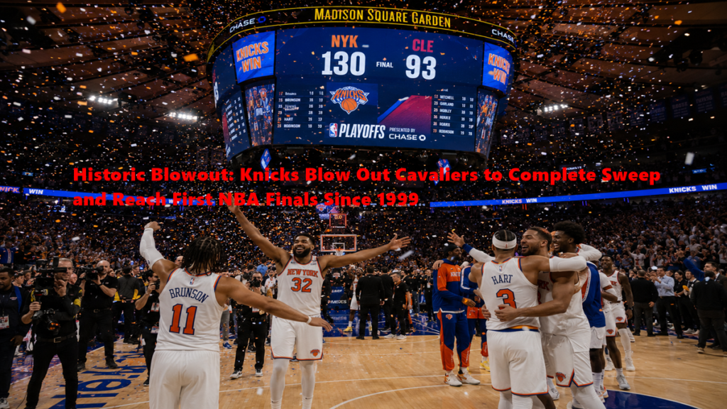 Knicks Blow Out Cavaliers to Complete Sweep and Reach First NBA Finals Since 1999