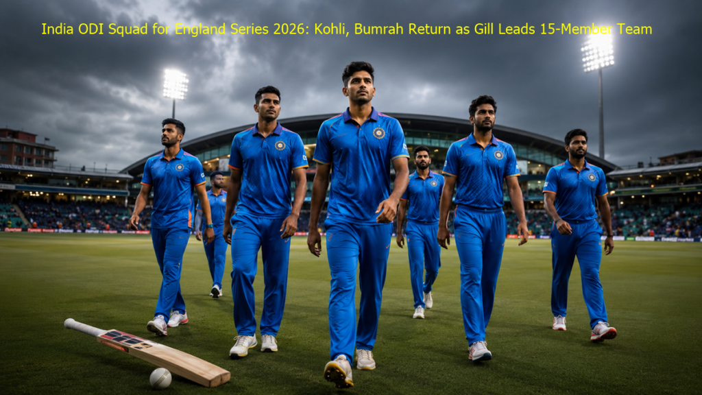 India ODI Squad for England Series 2026