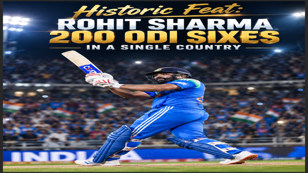 Rohit Sharma 200 ODI sixes in a single country