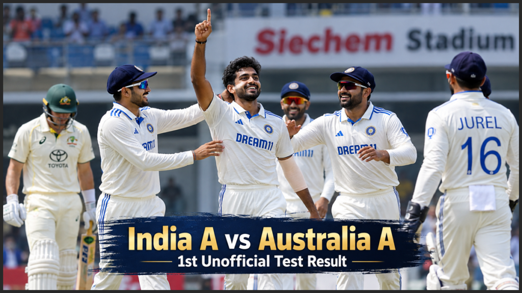 India A vs Australia A 1st Unofficial Test Result