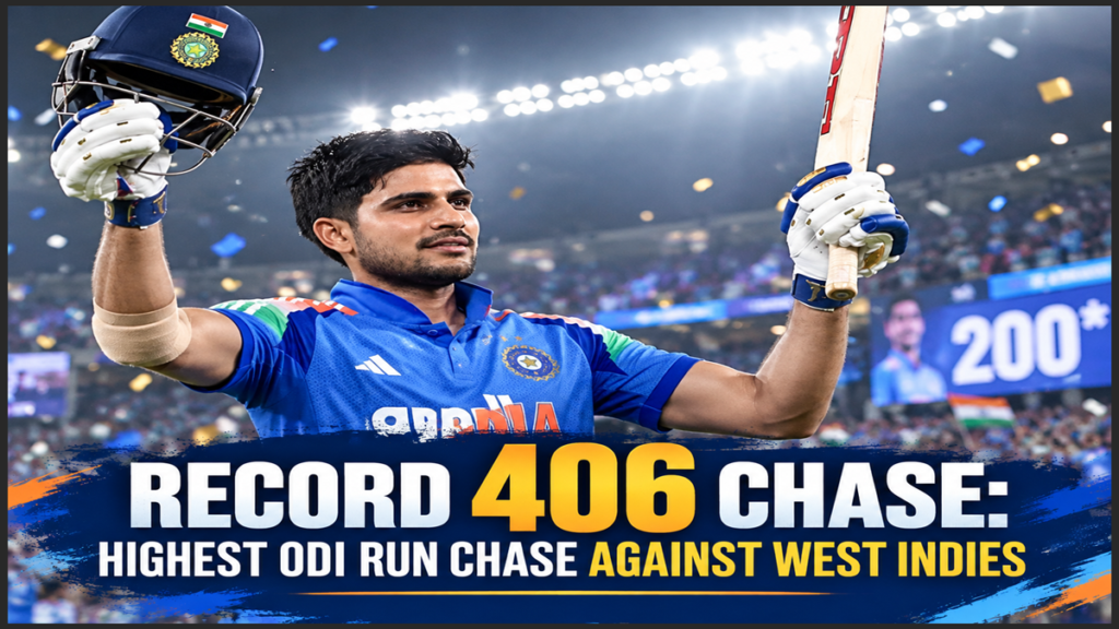 highest ODI run chase against West Indies