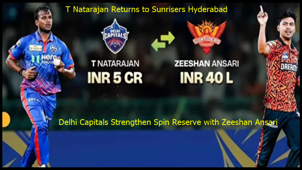 T Natarajan Returns to Sunrisers Hyderabad